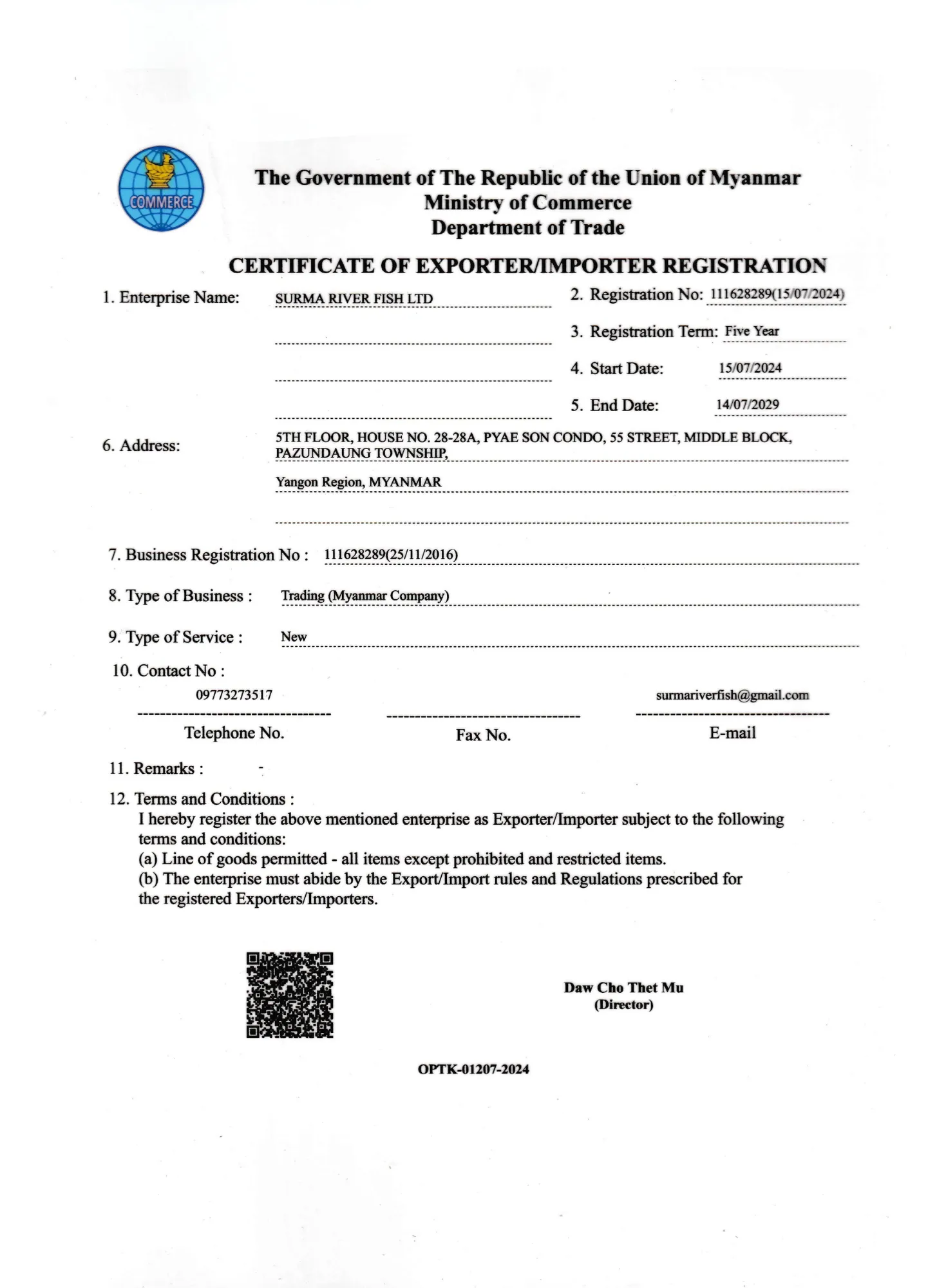 Certificate of Incorporation